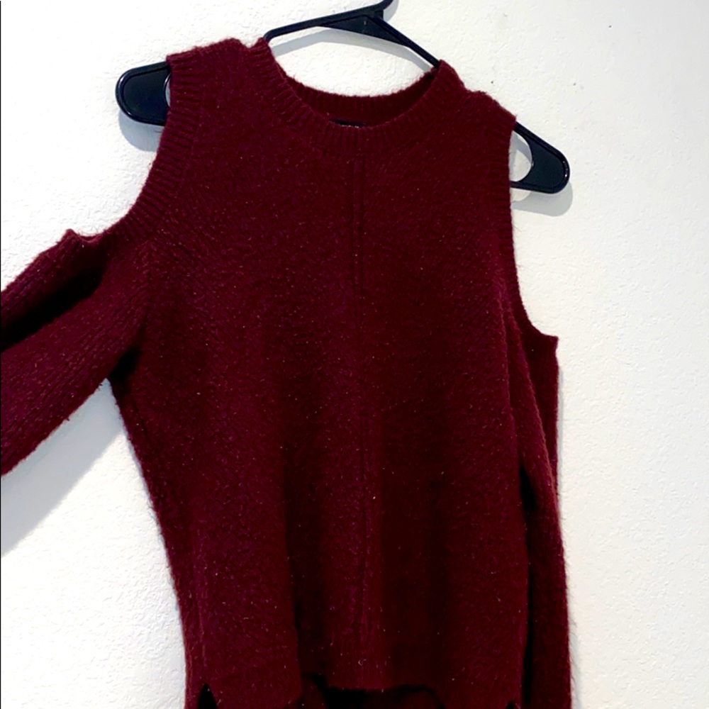 Open shoulder sweater